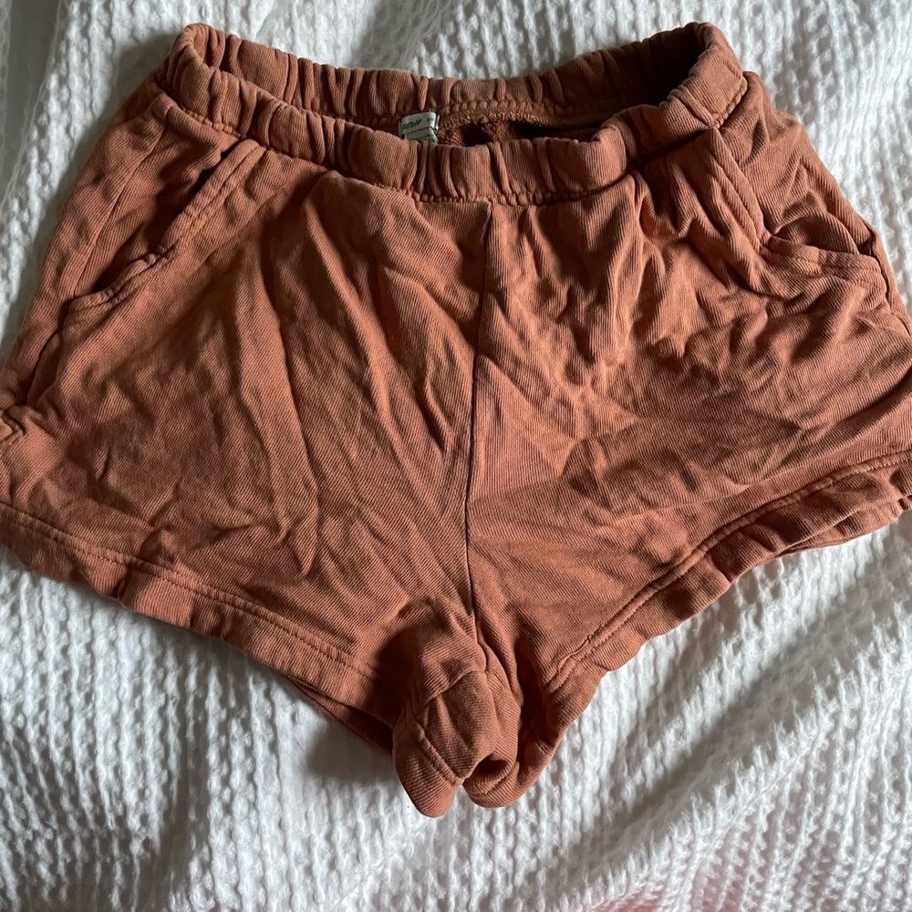 Aerie sweat shorts. Rust color. Size small